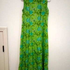 Green floral dress